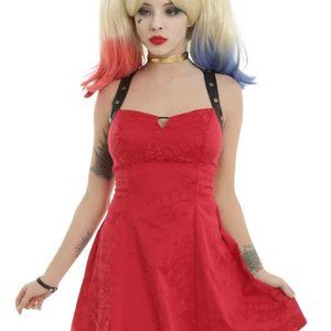 Hot Topic Red Midi Sundress Halter Neckline